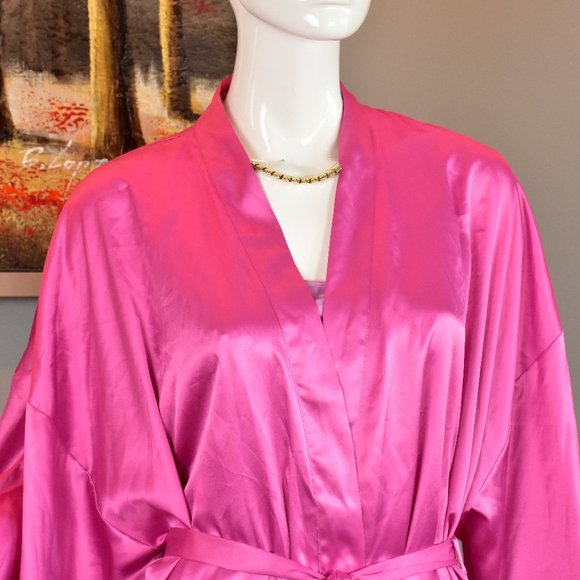 Vintage Victoria's Secret Pink Satin Robe - Picture 2 of 5